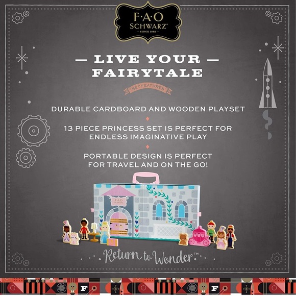 13-Pieces Princess Castle Playset - Picture 3 of 6